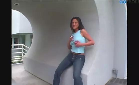 Brunette in Lace Lingerie Hides Anal Beads