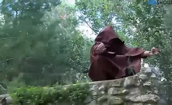 Outdoor Monk Penetration Blowjob