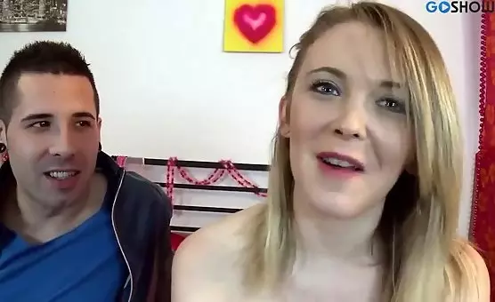 Big Cock Sucking and Fucking Blonde Couple in Doggy Style