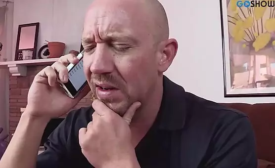 She Pleasures the Machine with her Ass in Front of Him